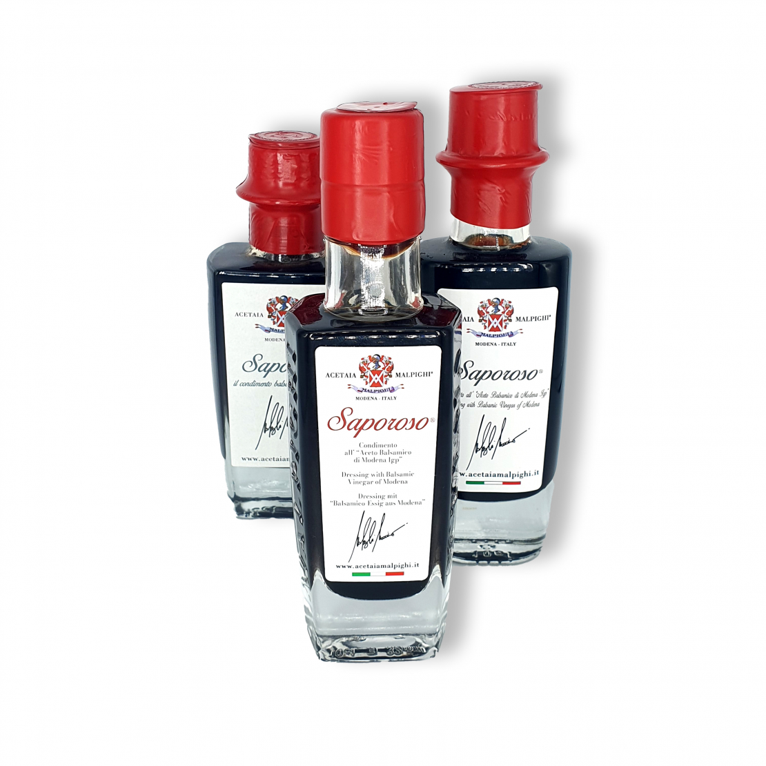 Nuovo pack per Saporoso, il Condimento all'Aceto Balsamico di Modena IGP